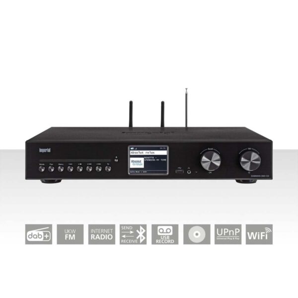 Imperial DABMAN i560 CD Alles-in-één HiFi-systeem met versterker en CD-speler DAB+ / FM / Internet / Bluetooth Zwart - 22-254-00
