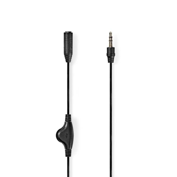 Nedis Stereo-Audiokabel | 3,5 mm Male | 3,5 mm Female | Vernikkeld | 1.00 m | Rond | Label - CAGL22090BK10