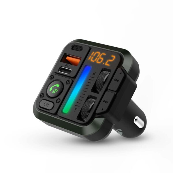 Nedis FM-Audiotransmitter voor Auto | Gefixeerd | Handsfree bellen | 1 " | Amber-Scherm | Bluetooth® | PD 18 W / PD 24 W | Snelladen | Bass boost |