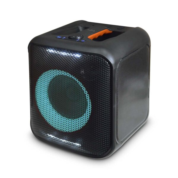 Nedis Bluetooth® Party Speaker | Maximale batterijduur: 5 uur | 150 W | Handgreep | Feestverlichting | Koppelbaar | Equalizer | Oranje / Zwart -