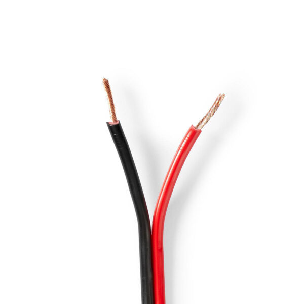 Nedis Speaker-Kabel | 2x 1.5 mm² | 100 m | Rood / Zwart | 1 stuks - CABR1500BK1000 CABR1500BK1000