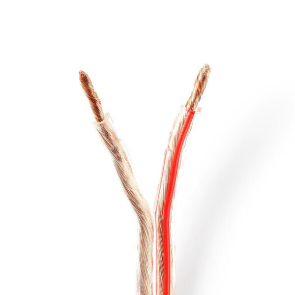 Nedis Speaker-Kabel | 2x 4 mm² | CCA | 100 m | Transparant | 1 stuks - CAGW4000TR1000 CAGW4000TR1000