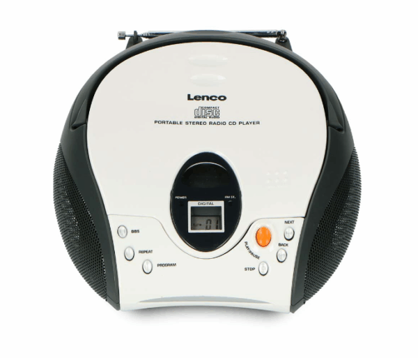 Lenco Draagbare stereo FM-radio met CD Wit - SCD-24 WHITE