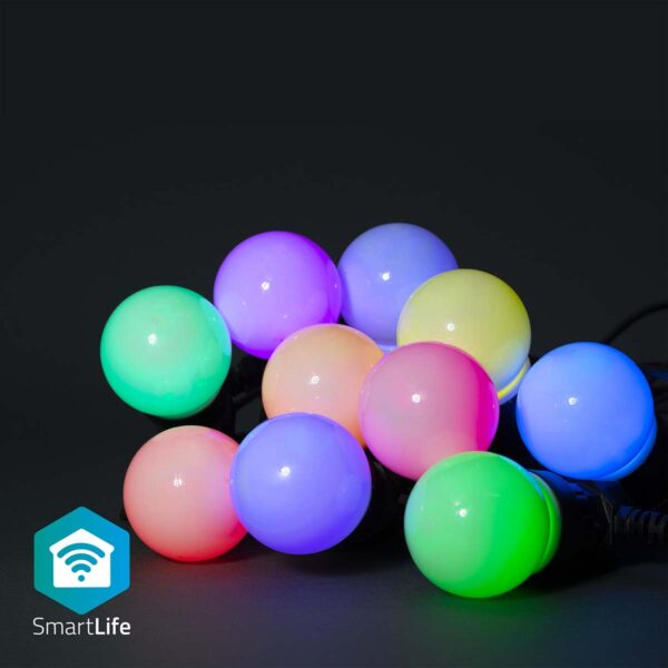 Nedis SmartLife Decoratieve LED | Wi-Fi | RGB | 10 LED&apos;s | 9 m | 1 stuks - WIFILP03C10 WIFILP03C10